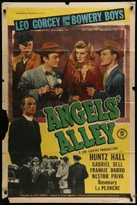 5j058 ANGELS' ALLEY 1sh '48 Leo Gorcey & The Bowery Boys + Frankie Darro stop car thieves!