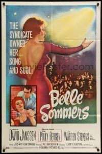 5j104 BELLE SOMMERS 1sh '62 David Janssen, the syndicate owned Polly Bergen, song and soul!