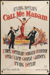5j179 CALL ME MADAM 1sh '53 Ethel Merman, Donald O'Connor & Vera-Ellen sing Irving Berlin songs!