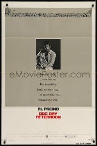 5j320 DOG DAY AFTERNOON style B 1sh '75 Al Pacino, Sidney Lumet bank robbery crime classic!