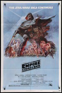 5j350 EMPIRE STRIKES BACK NSS style B 1sh '80 George Lucas sci-fi classic, art by Tom Jung!