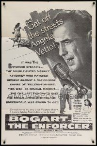 5j354 ENFORCER military 1sh R60s Humphrey Bogart as the District Attorney fighting Murder Inc!