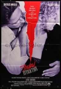5j367 FATAL ATTRACTION 1sh '87 Michael Douglas, Glenn Close, a terrifying love story!