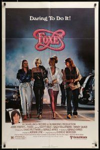 5j398 FOXES 1sh '80 Jodie Foster, Cherie Currie, Marilyn Kagen + super young Scott Baio!