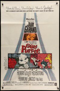5j418 GAY PURR-EE 1sh '62 Judy Garland, Robert Goulet, Red Buttons, cartoon cats!