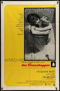 5j447 GRASSHOPPER style A 1sh '70 romantic image of Jacqueline Bisset making love in the shower!