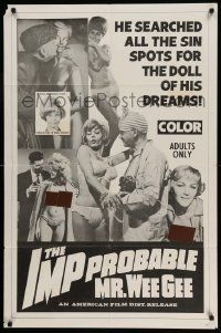 5j528 IMPPROBABLE MR. WEE GEE 1sh '66 he searched all the sin spots for the doll of his dreams!
