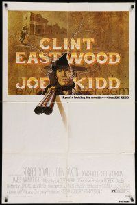 5j547 JOE KIDD 1sh '72 John Sturges, if you're looking for trouble, he's Clint Eastwood!