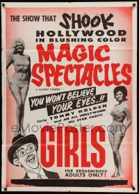 5j612 MAGIC SPECTACLES 1sh '61 Tommy Holden, June Parr, Margo Mehling, for broadminded adults!