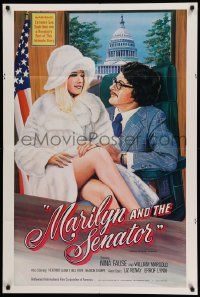 5j002 MARILYN & THE SENATOR signed 1sh '75 by William Margold, super sexy artwork!