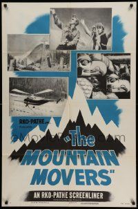 5j652 MOUNTAIN MOVERS style A 1sh '53 An RKO-Pathe Screenliner, cool different images, helicopter!