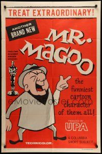 5j654 MR. MAGOO 1sh '58 great art of the character with Oscar statuette!