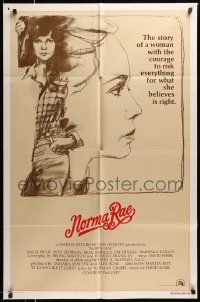 5j684 NORMA RAE int'l 1sh '79 Sally Field, story of a woman with the courage to risk everything!