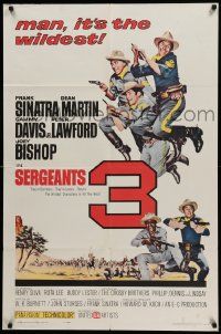 5j777 SERGEANTS 3 1sh '62 John Sturges, Frank Sinatra, Rat Pack parody of Gunga Din!