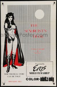 5j782 SEXORCIST'S DEVIL 1sh '74 Ray Dennis Steckler, artwork of sexy woman in cape!