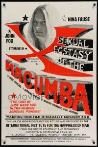 5j783 SEXUAL ECSTASY OF THE MACUMBA 1sh '74 the god of lust gave her Ultra-human sensual powers!