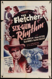 5j800 SIX-GUN RHYTHM 1sh '39 Tex Fletcher, Joan Barclay, Sam Newfield western!