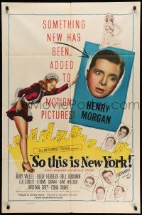 5j814 SO THIS IS NEW YORK 1sh '48 Henry Morgan, Rudy Vallee, Hugh Herbert, sexy Virginia Grey