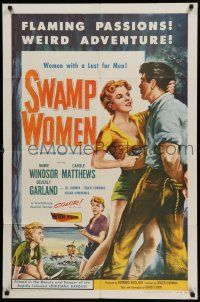5j860 SWAMP WOMEN style A 1sh '56 love-starved Louisiana bayou women lust for men, weird adventure!