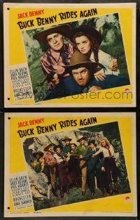 5k899 BUCK BENNY RIDES AGAIN 2 LCs '40 Jack Benny, Ellen Drew, Andy Devine, and Rochester!