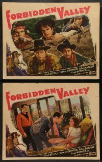 5k913 FORBIDDEN VALLEY 2 LCs '38 great images of Noah Beery Jr., Fred Kohler and cast!