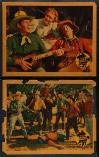 5k917 GALLOPING DYNAMITE 2 LCs '37 singing cowboy Kermit Maynard, James Oliver Curwood!