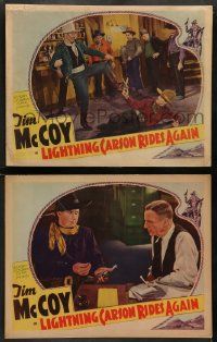 5k934 LIGHTNING CARSON RIDES AGAIN 2 LCs '38 cowboy Tim McCoy in a whirlwind western drama!