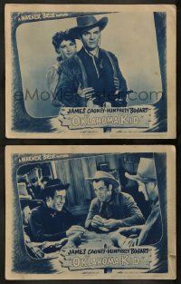 5k944 OKLAHOMA KID 2 LCs R43 James Cagney, Humphrey Bogart, bloodiest feud of the West!
