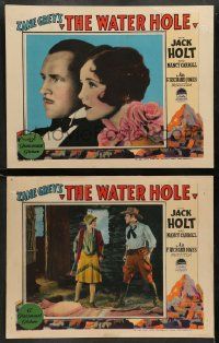 5k991 WATER HOLE 2 LCs '28 Jack Holt, Nancy Carroll, from the Zane Grey story!