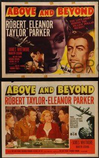 5k028 ABOVE & BEYOND 8 LCs '52 Robert Taylor & Eleanor Parker, love story w/ billion dollar secret!
