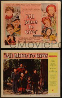 5k034 ALL MINE TO GIVE 8 LCs '57 Glynis Johns, Cameron Mitchell, Rex Thompson!
