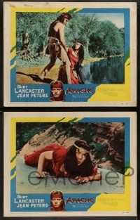 5k817 APACHE 3 LCs '54 Robert Aldrich, Native American Burt Lancaster, Jean Peters!