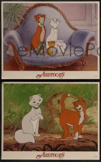 5k042 ARISTOCATS 8 LCs R87 Walt Disney feline jazz musical cartoon, great movie scenes!
