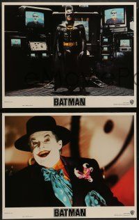 5k056 BATMAN 8 LCs '89 Michael Keaton, Kim Basinger, Jack Nicholson, directed by Tim Burton!