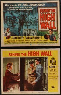 5k060 BEHIND THE HIGH WALL 8 LCs '56 Tom Tully, Sylvia Sidney, big house prison break!