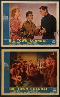 5k068 BIG TOWN SCANDAL 8 LCs '47 underground basketball gamblers caught fixing big game!