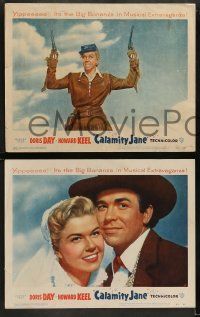5k822 CALAMITY JANE 3 LCs '53 great images of pretty Doris Day & Howard Keel as Wild Bill!