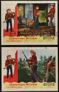 5k094 CANYON RIVER 8 LCs '56 cowboy George Montgomery in the killer land west of Wyoming!