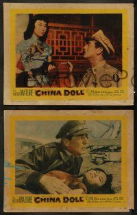 5k756 CHINA DOLL 4 LCs '58 Frank Borzage, great images of Victor Mature with Li Li Hua!