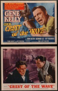5k114 CREST OF THE WAVE 8 LCs '54 cool images of Gene Kelly in top secret submarine!