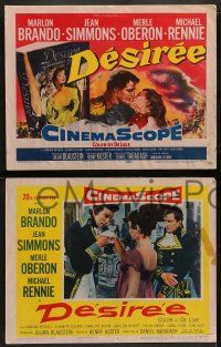 5k131 DESIREE 8 LCs '54 Marlon Brando as Napoleon with pretty Merle Oberon as Josephine!