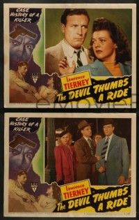 5k825 DEVIL THUMBS A RIDE 3 LCs '47 Lawrence Tierney & Betty Lawford in Felix Feist film noir!