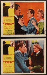 5k159 FINGER MAN 8 LCs '55 Forrest Tucker, Frank Lovejoy & Peggie Castle!