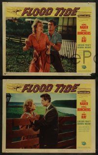 5k678 FLOOD TIDE 6 LCs '58 George Nader, their love lived in fear of a boy with a twisted hate!