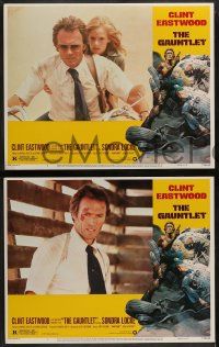 5k176 GAUNTLET 8 LCs '77 Clint Eastwood & Sondra Locke, border art by Frank Frazetta!