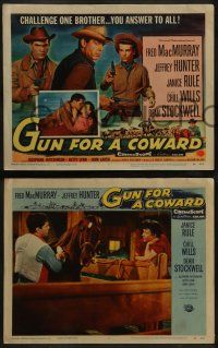 5k206 GUN FOR A COWARD 8 LCs '56 cowboys Fred MacMurray & Dean Stockwell in action, Janice Rule!