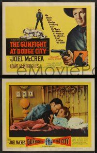 5k209 GUNFIGHT AT DODGE CITY 8 LCs '59 Joel McCrea, Julie Adams, great cowboy western images!