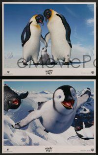 5k011 HAPPY FEET 10 LCs '06 George Miller CGI animated penguin adventure cartoon!