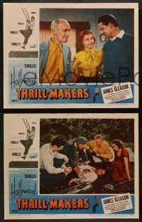 5k681 HOLLYWOOD THRILL MAKERS 6 LCs '54 movie stunt men, the unsung heroes of the screen!