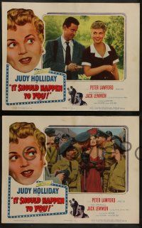 5k272 IT SHOULD HAPPEN TO YOU 8 LCs '54 Jack Lemmon doesn't understand why Judy Holliday wants fame